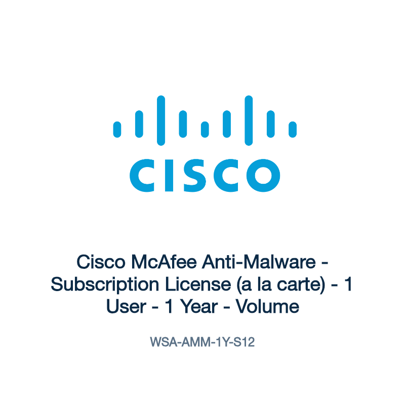 WSA-AMM-1Y-S12: Cisco McAfee Anti-Malware