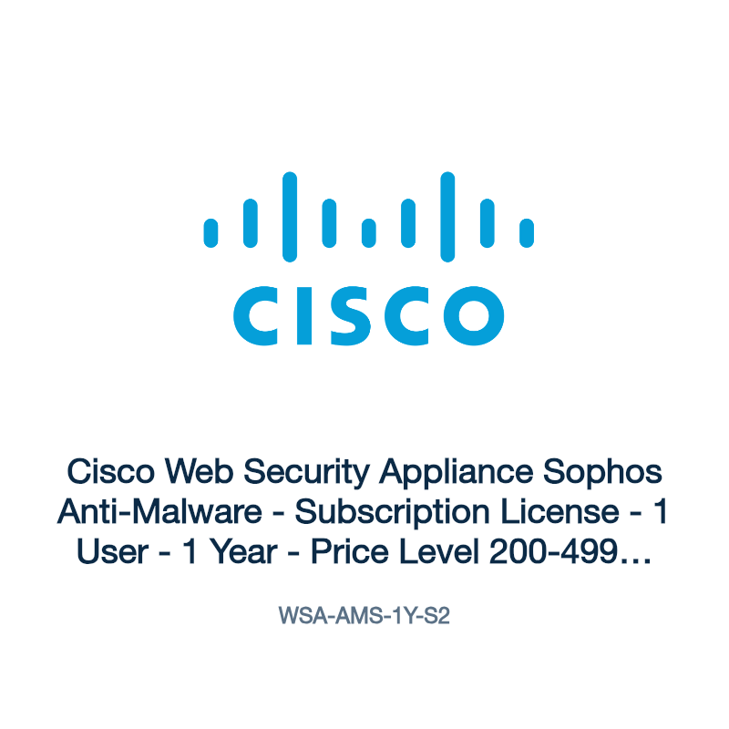 WSA-AMS-1Y-S2: Cisco Web Security Appliance Sophos Anti-Malware