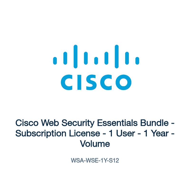 WSA-WSE-1Y-S12: Cisco Web Security Essentials Bundle
