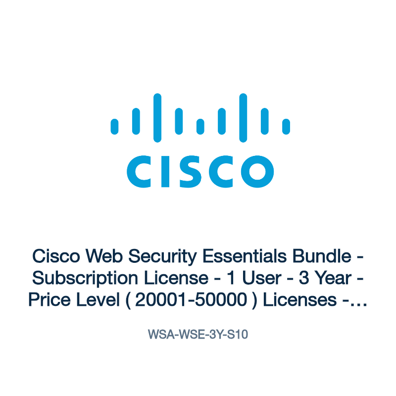 WSA-WSE-3Y-S10: Cisco Web Security Essentials Bundle