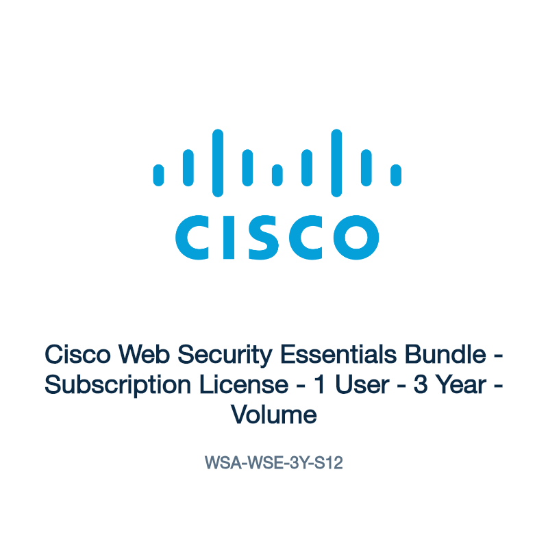 WSA-WSE-3Y-S12: Cisco Web Security Essentials Bundle
