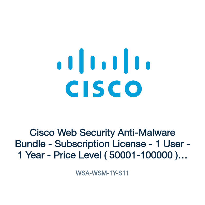 WSA-WSM-1Y-S11: Cisco Web Security Anti-Malware Bundle
