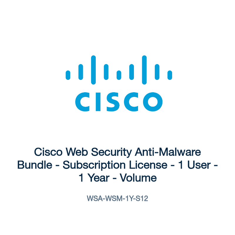 WSA-WSM-1Y-S12: Cisco Web Security Anti-Malware Bundle