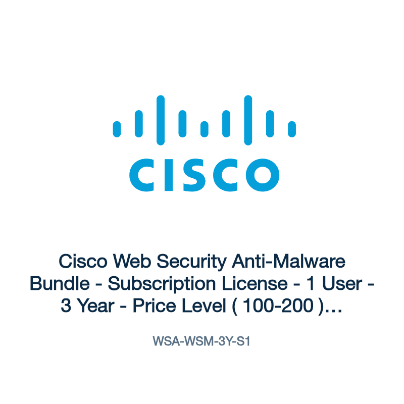 WSA-WSM-3Y-S1: Cisco Web Security Anti-Malware Bundle