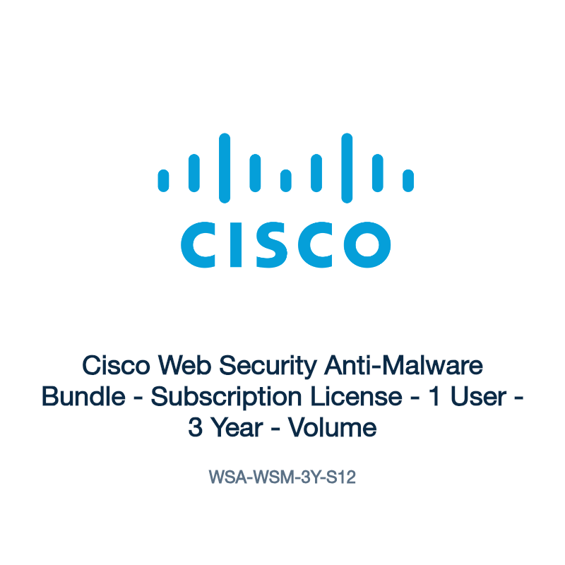 WSA-WSM-3Y-S12: Cisco Web Security Anti-Malware Bundle