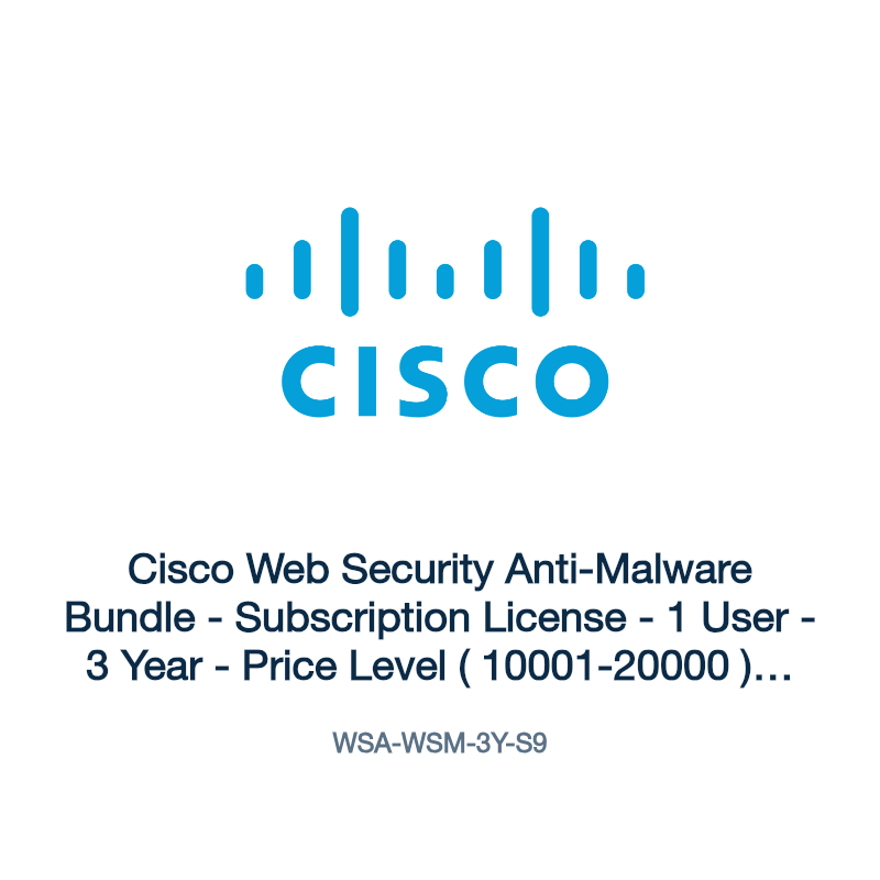 WSA-WSM-3Y-S9: Cisco Web Security Anti-Malware Bundle