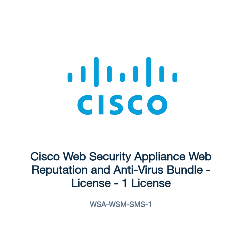WSA-WSM-SMS-1: Cisco Web Security Appliance Web Reputation and Anti-Virus Bundle