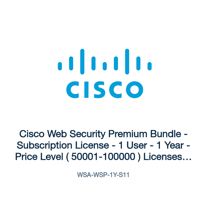WSA-WSP-1Y-S11: Cisco Web Security Premium Bundle