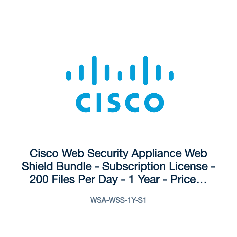 WSA-WSS-1Y-S1: Cisco Web Security Appliance Web Shield Bundle