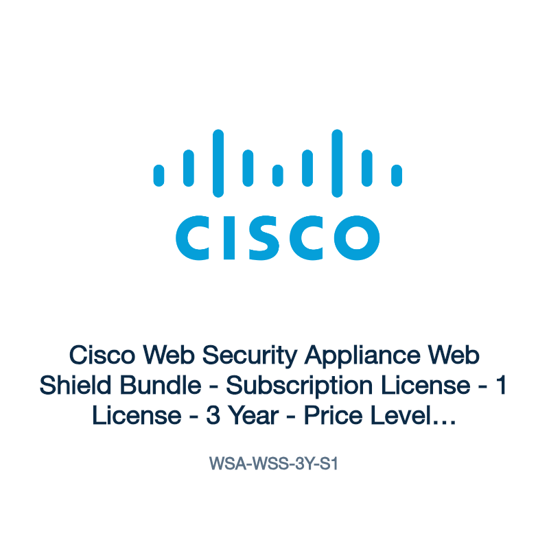 WSA-WSS-3Y-S1: Cisco Web Security Appliance Web Shield Bundle