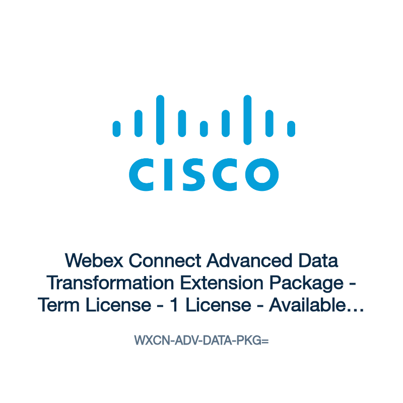 WXCN-ADV-DATA-PKG=: Webex Connect Advanced Data Transformation Extension Package