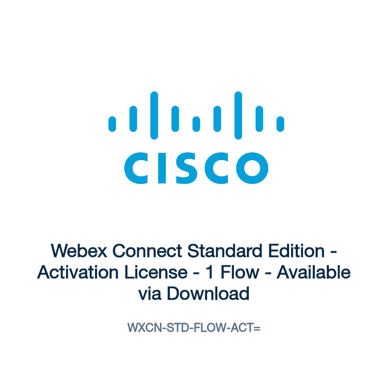 WXCN-STD-FLOW-ACT=: Webex Connect Standard Edition