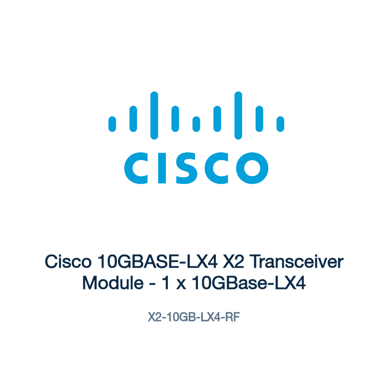 X2-10GB-LX4-RF: Cisco 10GBASE-LX4 X2 Transceiver Module