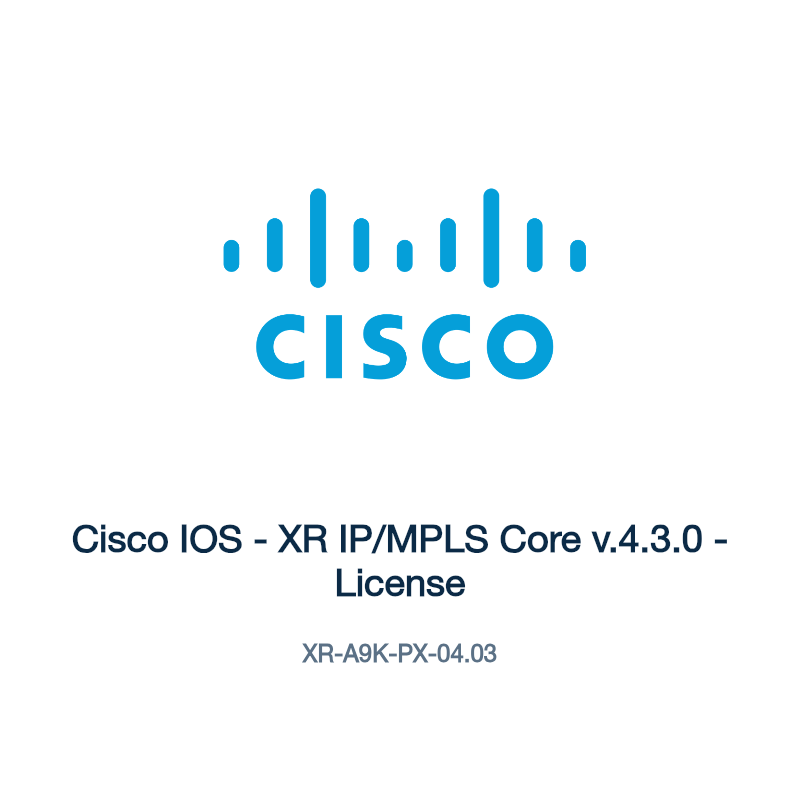 XR-A9K-PX-04.03: Cisco IOS - XR IP/MPLS Core v.4.3.0 - License