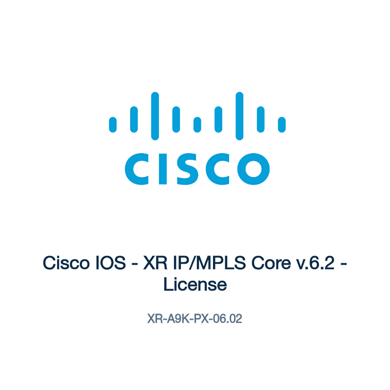 XR-A9K-PX-06.02: Cisco IOS - XR IP/MPLS Core v.6.2 - License