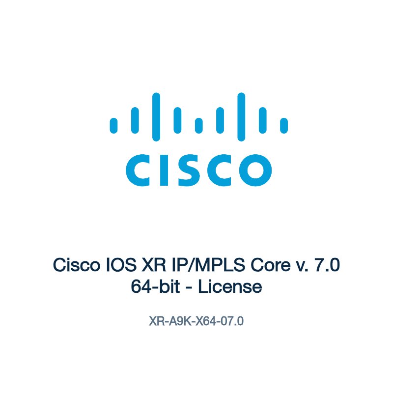 XR-A9K-X64-07.0: Cisco IOS XR IP/MPLS Core v. 7.0 64-bit