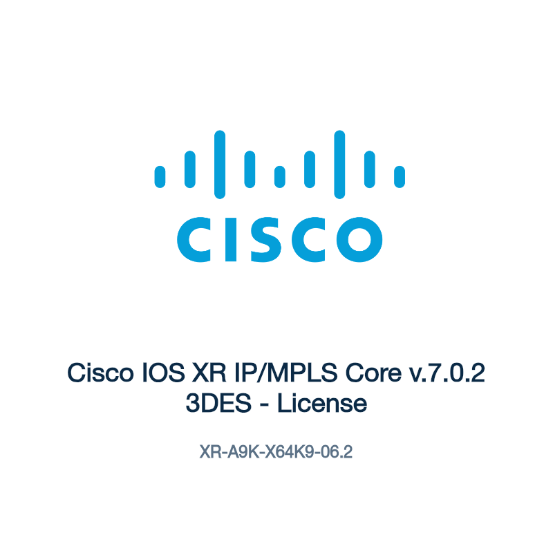 XR-A9K-X64K9-06.2: Cisco IOS XR IP/MPLS Core v.7.0.2 3DES