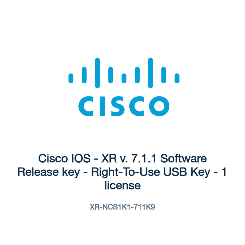 XR-NCS1K1-711K9: Cisco IOS - XR v. 7.1.1 Software Release key - Right-To-Use USB Key -