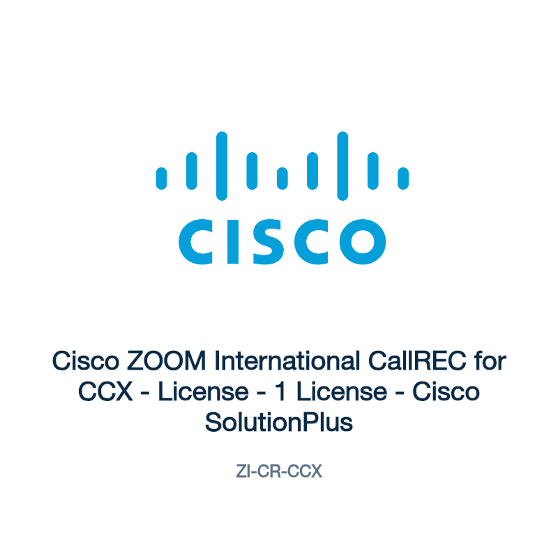 ZI-CR-CCX: Cisco ZOOM International CallREC for CCX