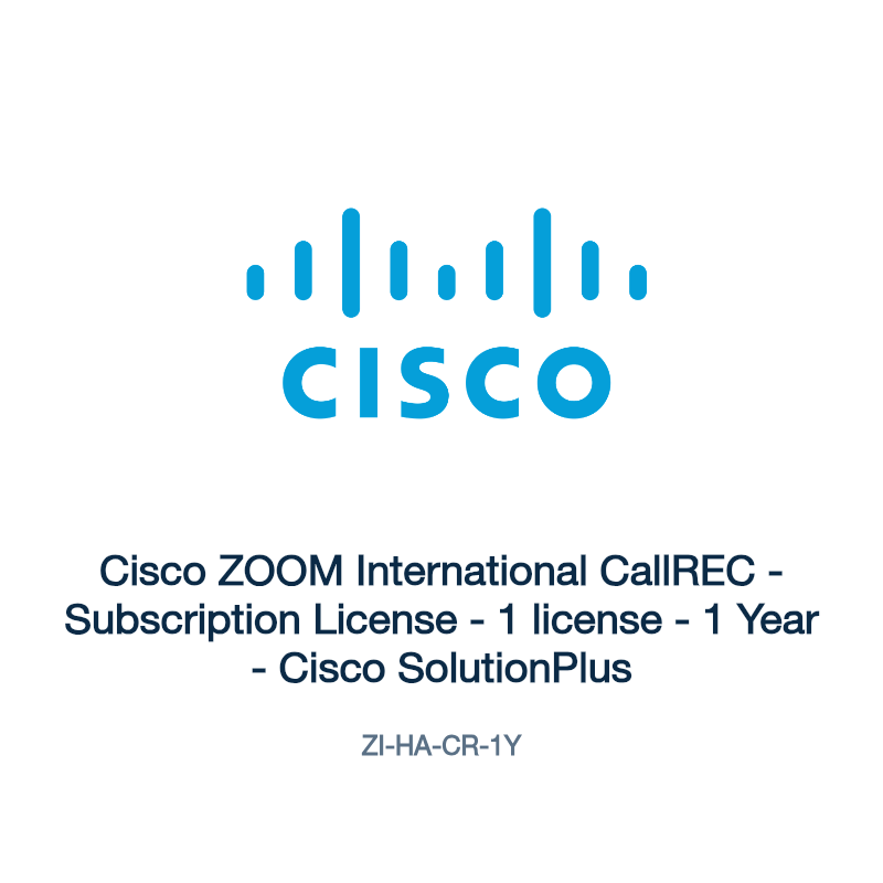 ZI-HA-CR-1Y: Cisco ZOOM International CallREC