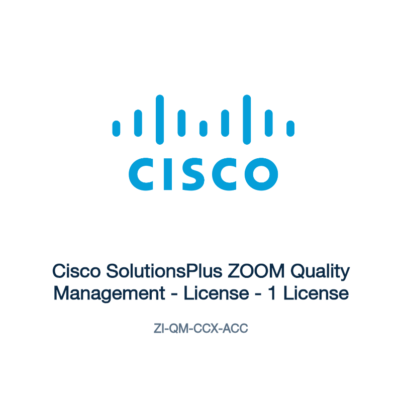 ZI-QM-CCX-ACC: Cisco SolutionsPlus ZOOM Quality Management